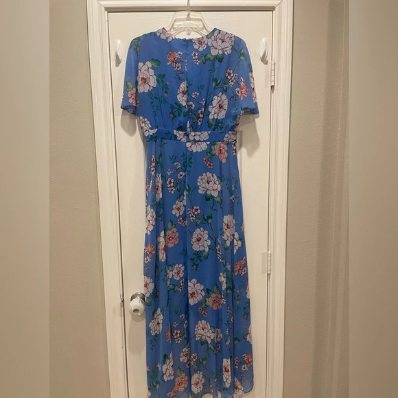 Jessica Howard Women’s Maxi Dress Sz 6 Blue Floral Boho Feminine Whimsical Flowy - Picture 2 of 12